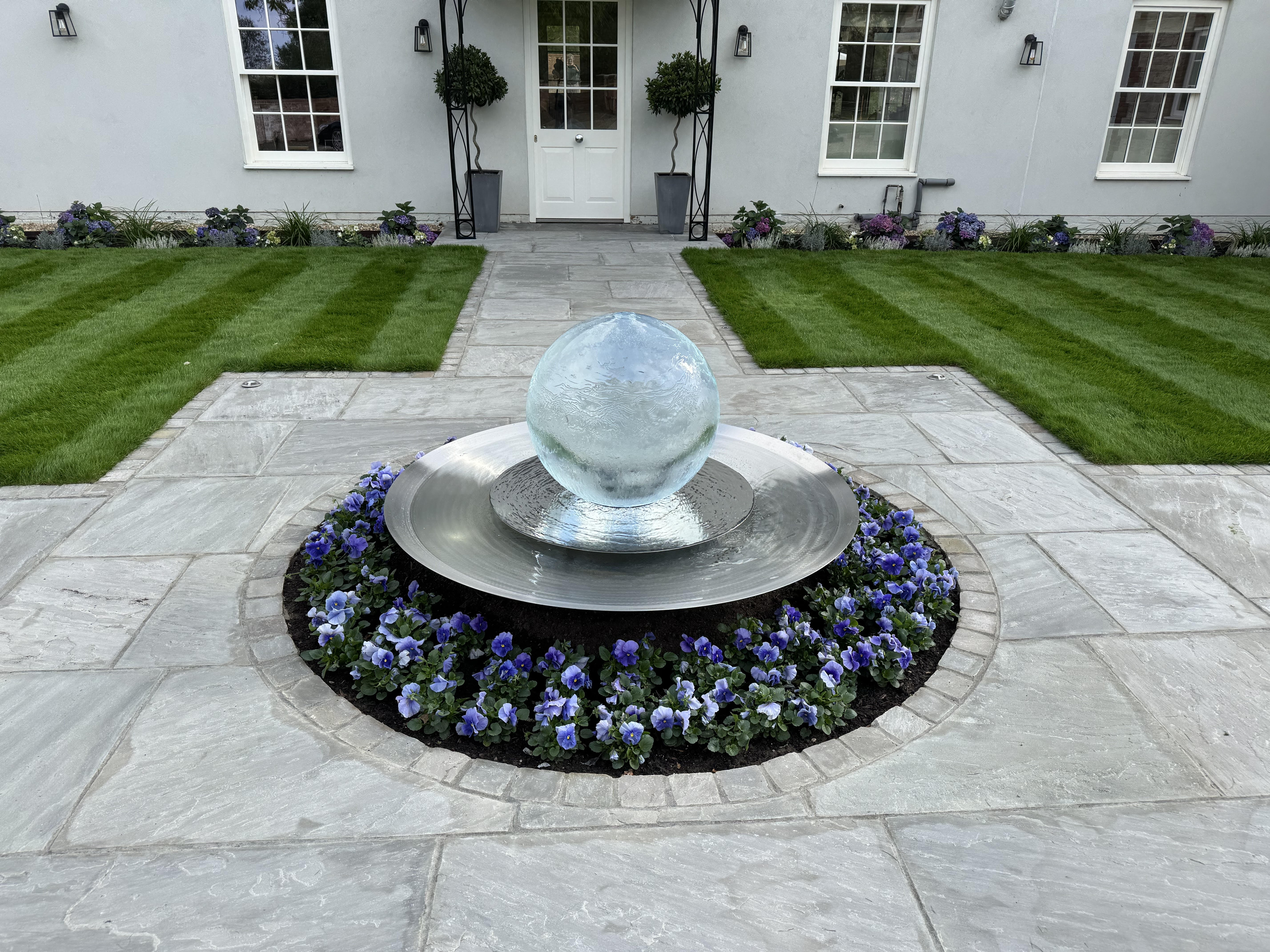 Aqualens Sphere Fountain in Surrey, UK